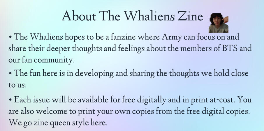 About the Whaliens Zine