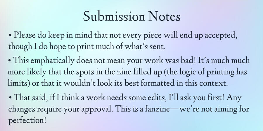 Submission Notes
